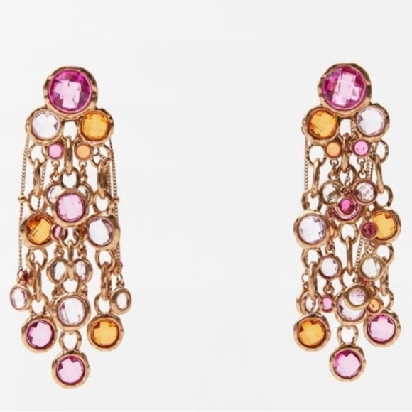 ZARA MULTI COLOR WATERFALL EARRINGS - Picture 1 of 7